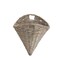 Woven Willow Wall Basket Set 2 Grey Country Farmhouse Home Decoration